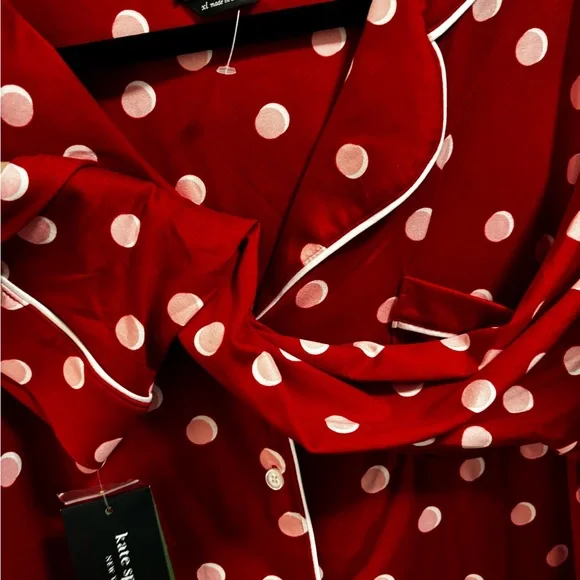 Kate Spade Red Polka Dot Pajama Set - Picture 6 of 7